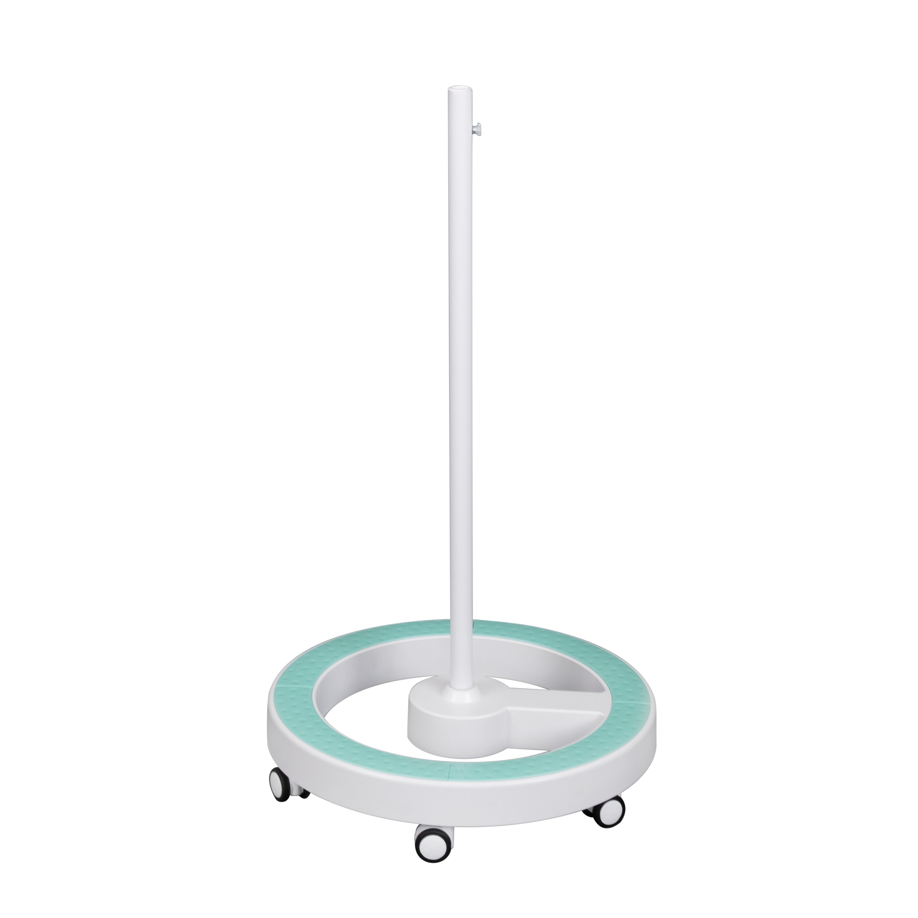 Lumeno Rollstativ 6159 mit Fußring in Grün, fünf Laufrollen