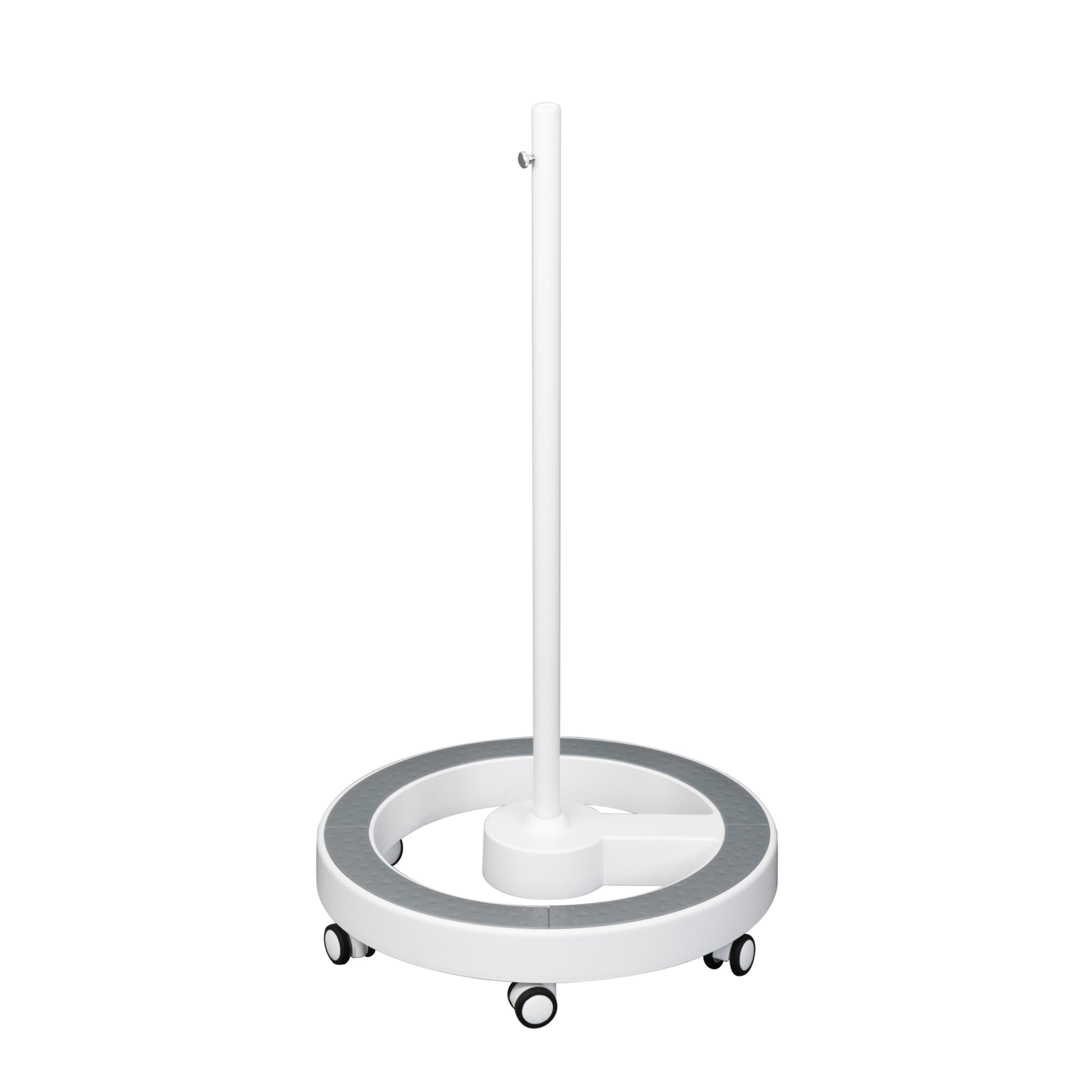 Lumeno Rollstativ 6159 mit Fußring in Grau, fünf Laufrollen