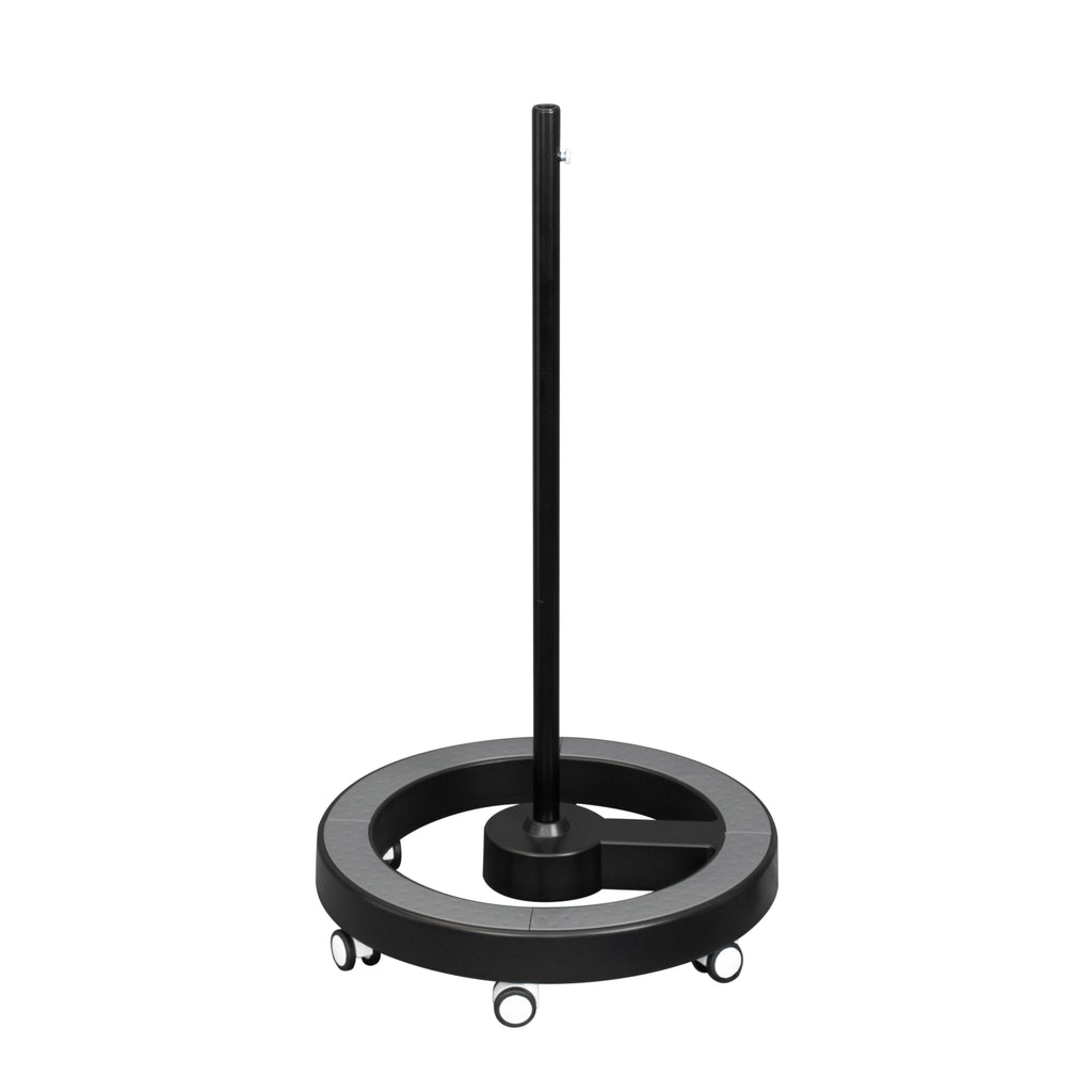 Lumeno Rollstativ 6159 mit Fußring in Schwarz, fünf Laufrollen