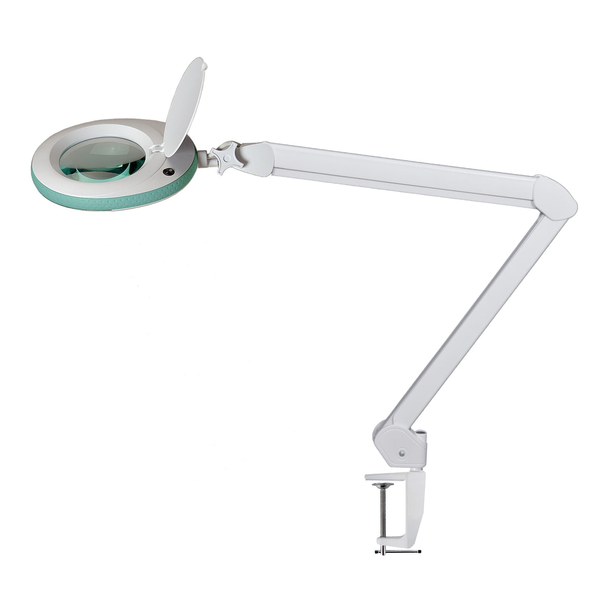 B-WARE - Lumeno 7215GN Lupenleuchte/Arbeitsplatzlampe 5 Dpt. 96 LEDs, grüner Rin