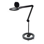 Lumeno 8613 magnifying lamp in black on rolling stand 6159