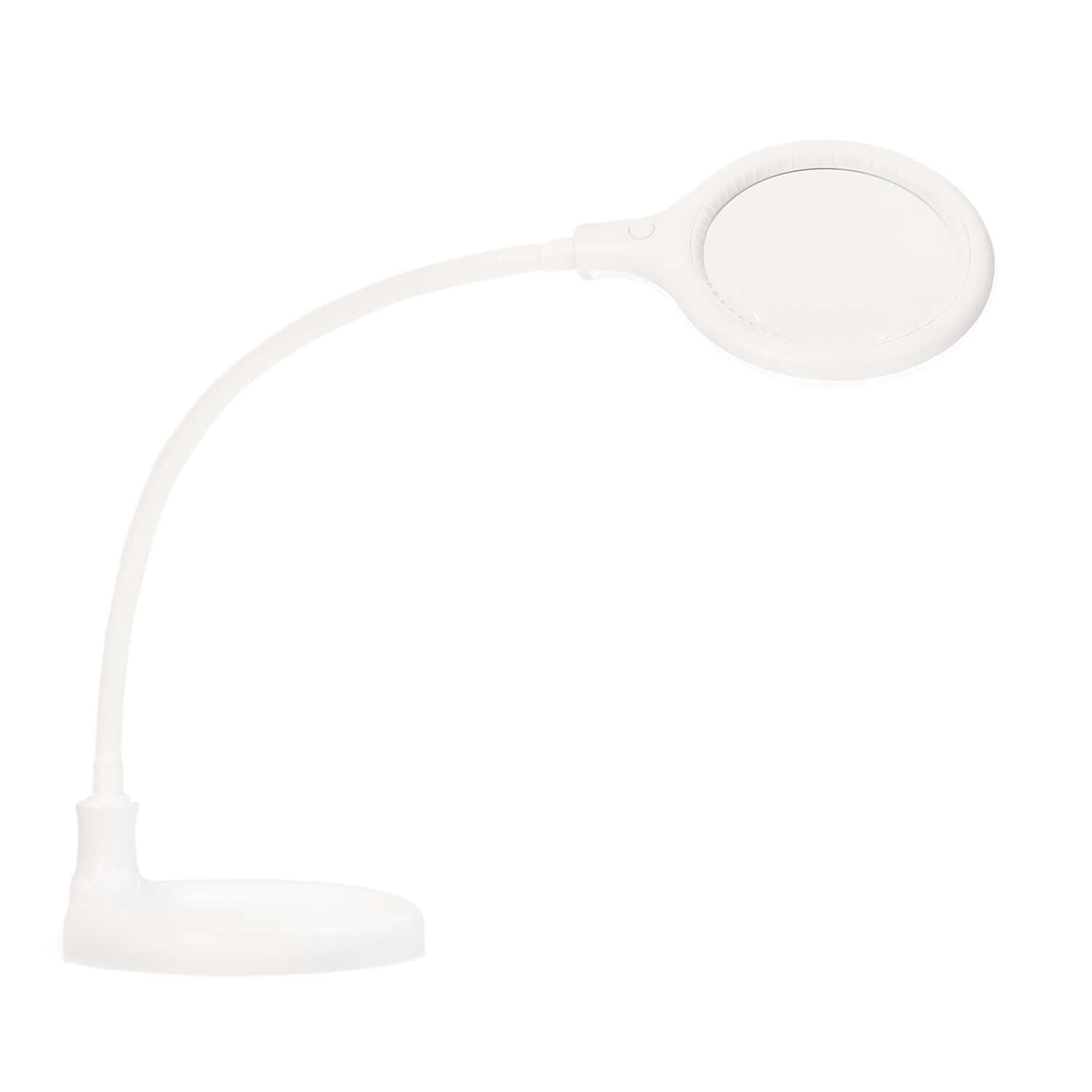 Lumeno 680X LED Klemmleuchte in Weiß mit Schwanenhals und Standfuß