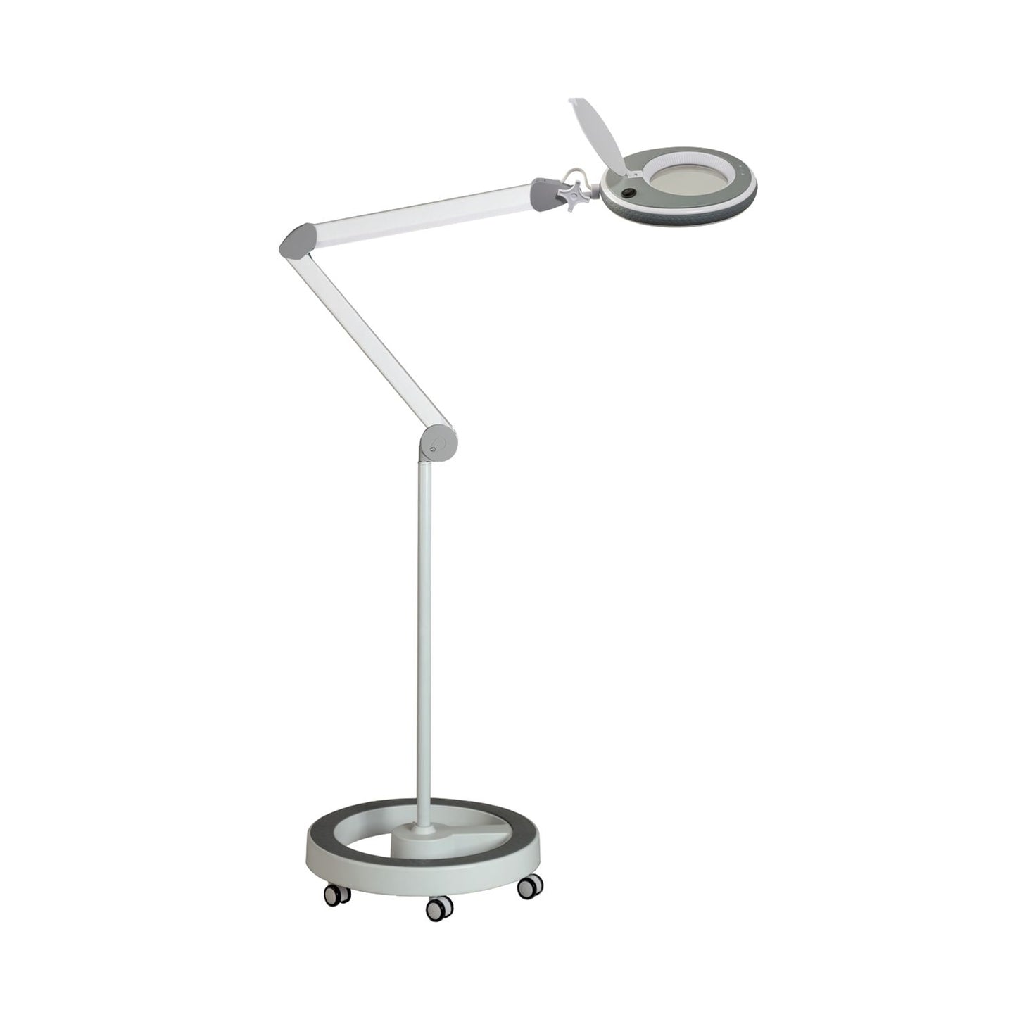 Lumeno LED magnifying lamp series 8213/8215 with adjustable brightness, Grey