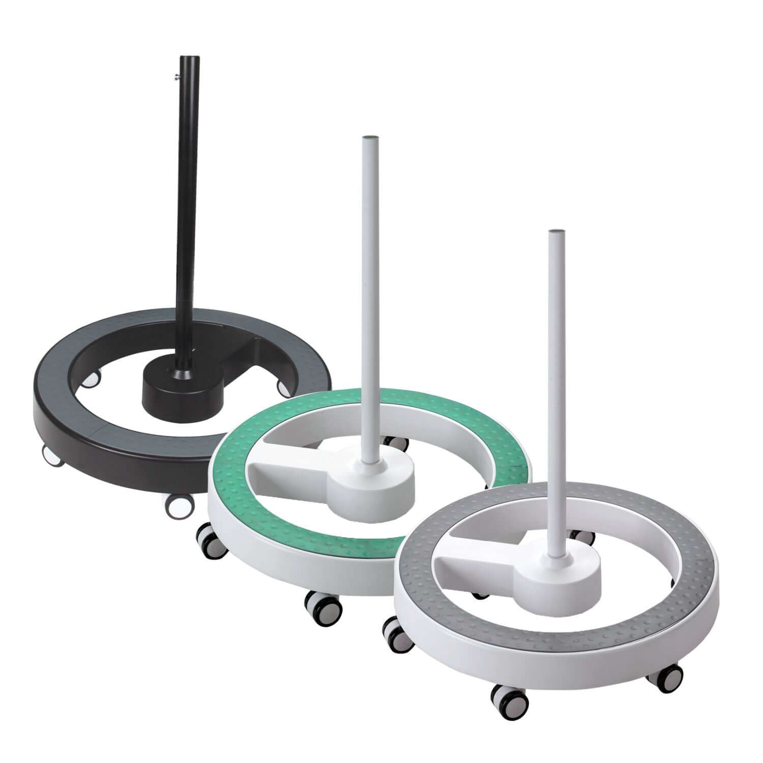 Lumeno Rollstativ 6159 für Lupenleuchten in Grau, Grün und Schwarz