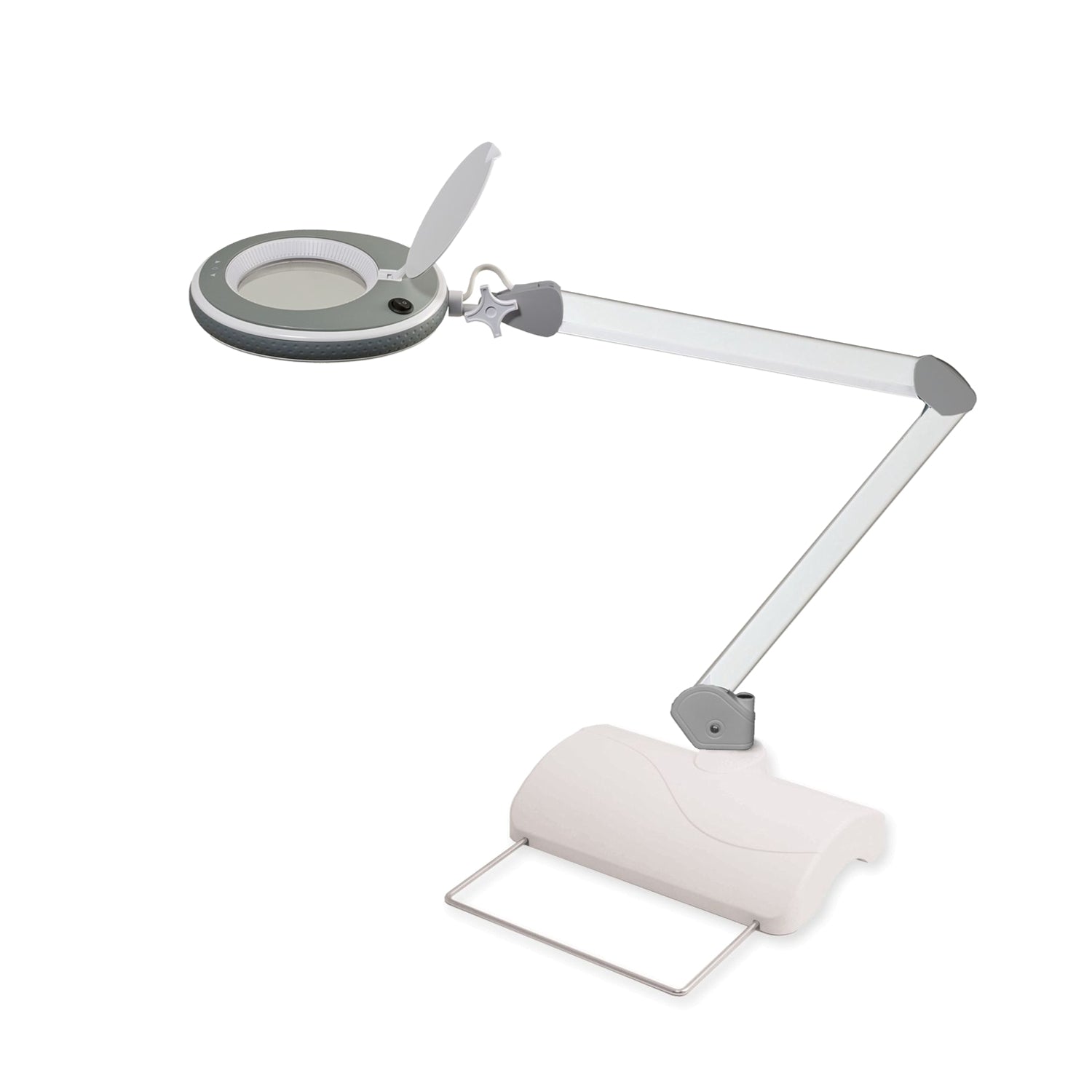 Lumeno 8213 Lupenleuchte Grau mit 3 Dioptrien auf Tischstativ 6180