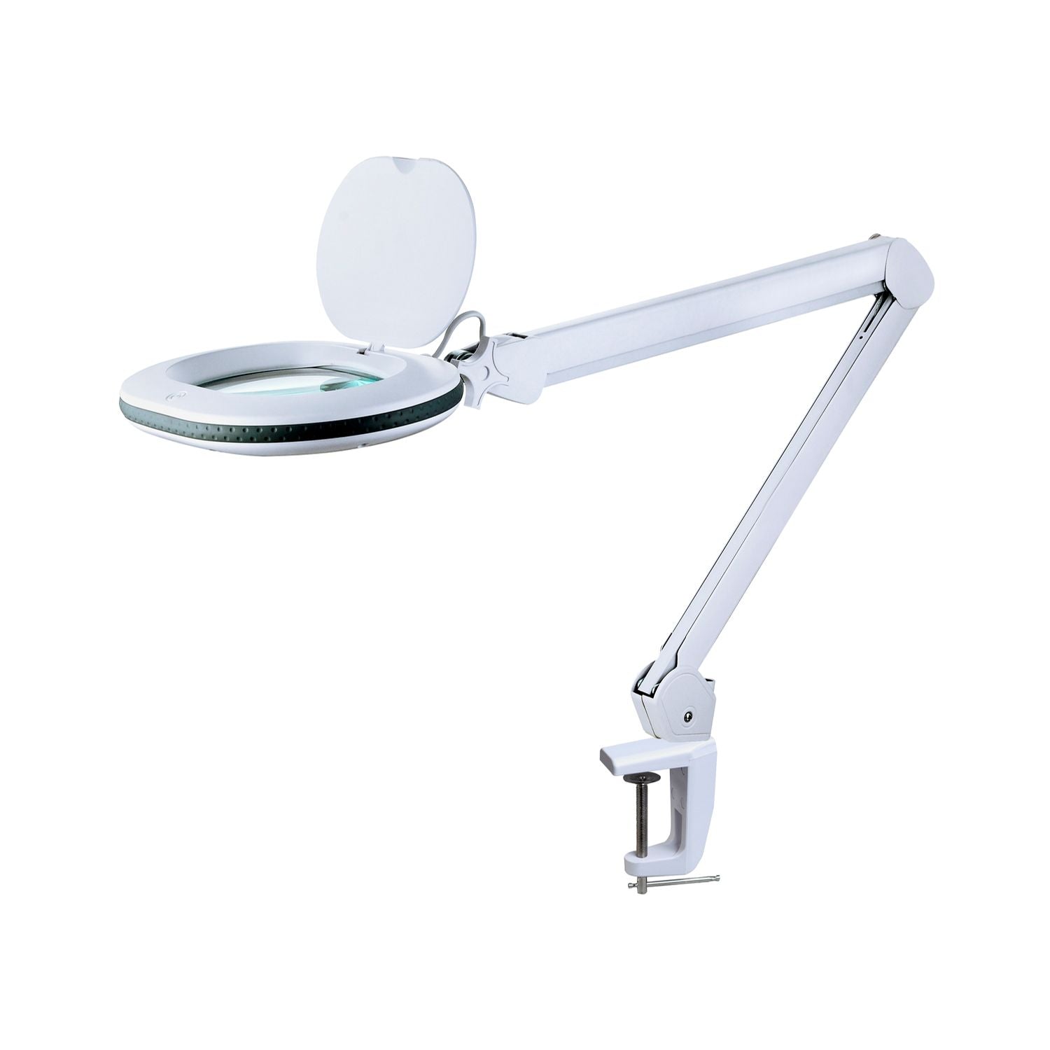 Lumeno 8615 Lupenleuchte mit Gummiring, 5 Dioptrien und Tischklemme