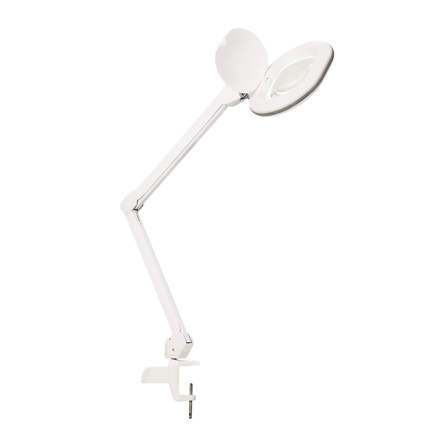 Lumeno 861X Lupenleuchte mit ovaler Linse und Tischklemme, Gesamtansicht