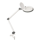 Detailansicht Lumeno 851X Lupenleuchte in Grau mit 152 mm Echtglaslinse